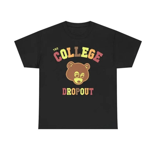 "College Dropout" Inspired Graphic Tee Menswear Retro Shirt T-Shirt Top Vintage Comfy Classic Cotton Casual