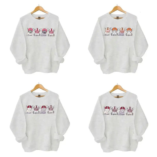 College Vintage Football Highland Cow Soft Sweatshirt Available All Team Menswear Tops Classic Cotton unisex hoodie