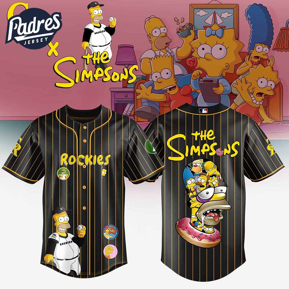Colorado Rockies MLB x The Simpsons Baseball Jersey Style - Padres Jersey Oasis: Elevate Your Baseball Style Game