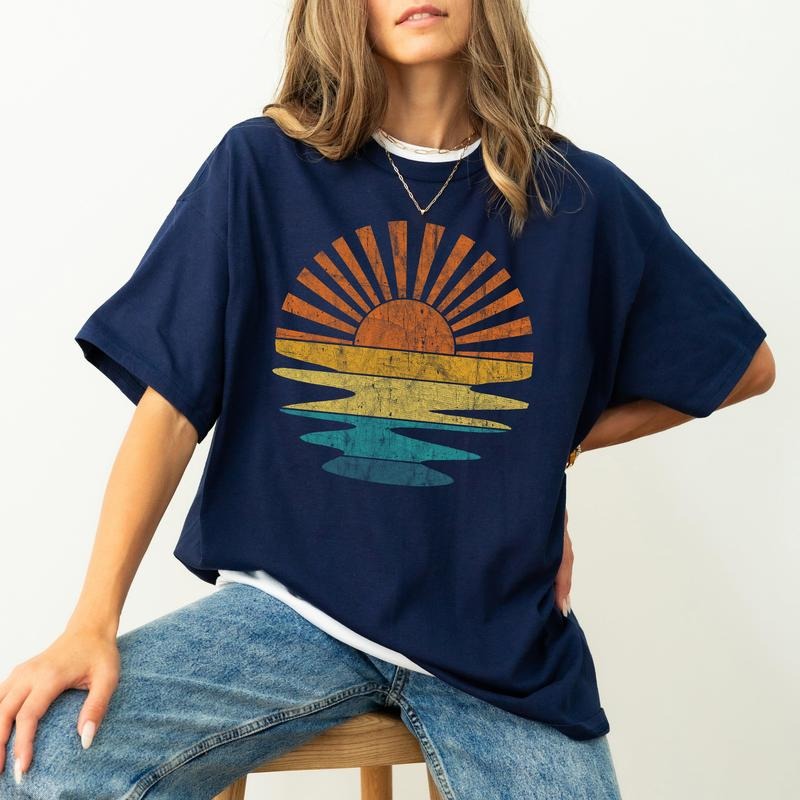 Colorful Beach Sunset, Summer Vibes, California Dreaming, Vacation, Hot Girl Summer, Tshirt, Women's Comfort Color Tee, Tshirt