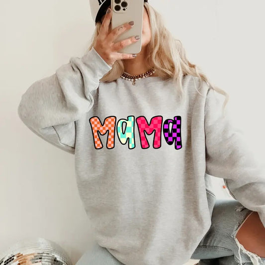 Colorful Mama Sweatshirt,  Christmas Graphic Sweatshirt for Men and Women - Pullover, Comfortable