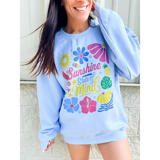 Colorful Sunshine State of Mind Graphic Top