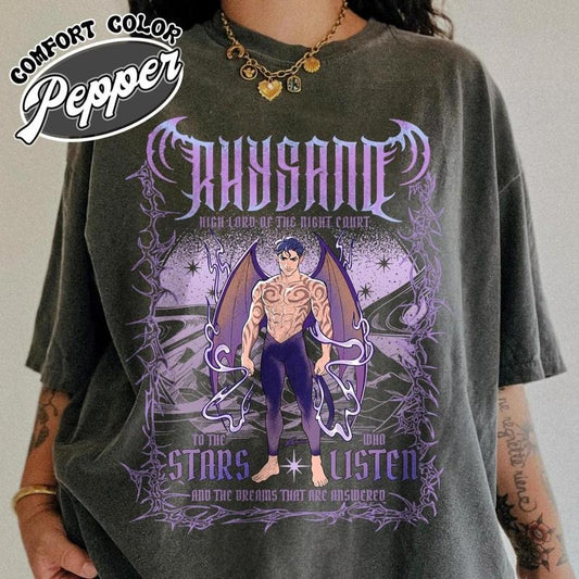 Comfort Color The Bat Boys Rhysand Shirt,Acotar Shirt Rhysand,Acotar The Night Court Illyrians Rhysand Shirt,Rhysand Fabric Oversized