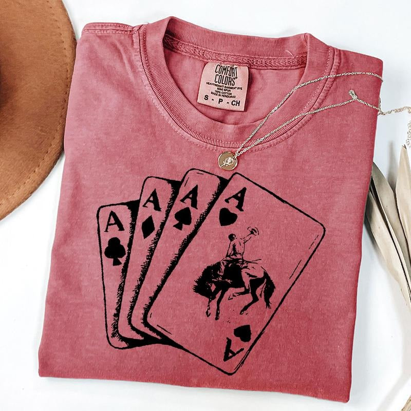 Comfort Colors Ace Card Cowboy Shirt, Playing Card Shirt, Poker Card Games T-Shirt, Country Girl T-Shirt, Western Tee, Country Tee, Unisex T-Shirt