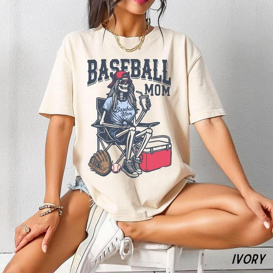 Comfort Colors Baseball Mom Shirt, Skeleton Baseball Mama Tee, Baseball Gift for Mom, Cute Baseball Mom T-shirt, That's My Boy Baseball
