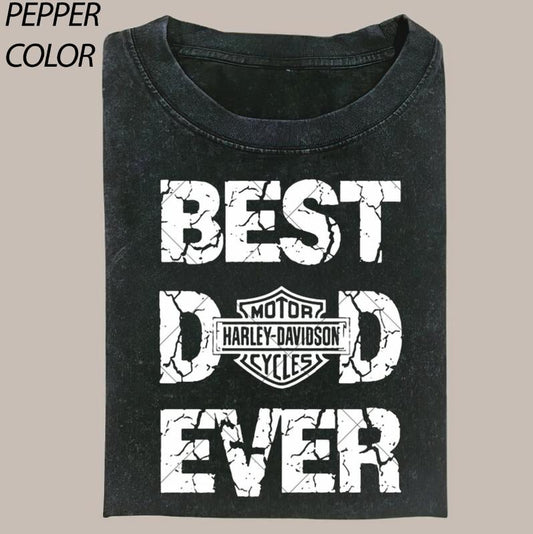 Comfort Colors Best Dad Ever Motor Harley Davidson Vintage Graphic Shirt, Fathers Day Gifts Gift For Dads T-Shirt For Dad, Fathers Day Gift TShirt, Biker dad