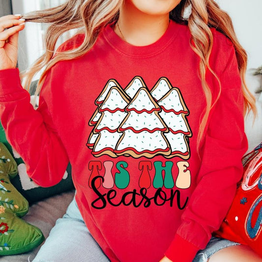 Comfort Colors Christmas Shirt, Tis the Season cookies Shirt, Christmas Graphic shirt, Comfort Colors T-shirt, Oversized Christmas T-shirt, Graphic Christmas tshirt, Christmas Gift for Women, Lady Tshirt