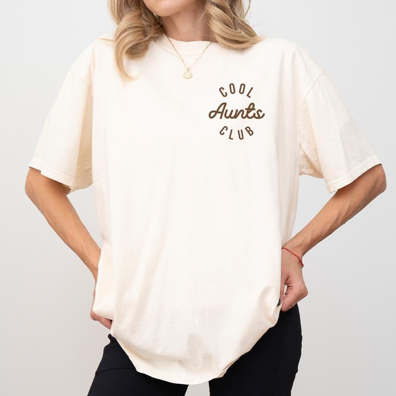 Comfort Colors Cool Aunts Club Shirt, Favorite Aunt Tops, Funny Aunt Gift from Niece, Cool Auntie Tee, New Aunt T-shirt, Soft Cotton Casual Womenswear