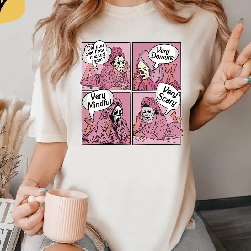 Comfort Colors Did You See How I Chased Them T-shirt, Very Demure Very Mindful Very Scary Shirt, Spooky Halloween Shirt