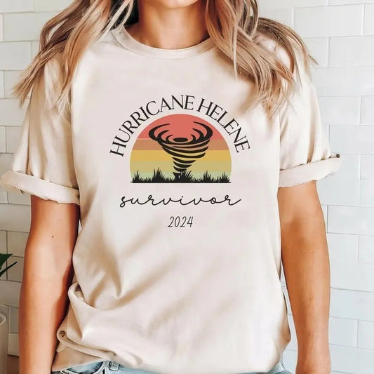 Comfort Colors Hurricane Helene Shirt, Hurricane Survivor Tee Storm t-Shirt, i Survived Hurricane Helene Shirt Florida