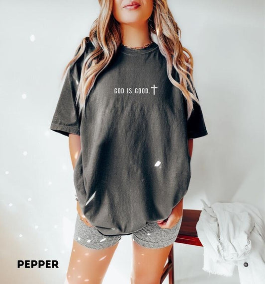 Comfort Colors Minimalist Shirt God is Good Trendy Christian TShirt Gift Faith Unisex T-shirt Faith Tee Church Group Shirts Oversized Comfy Top