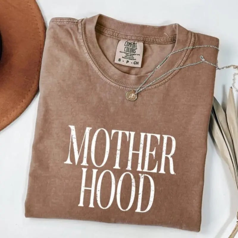 Comfort Colors Mother Hood Shirt, Trendy Mama Tshirt, Mom Life Tee, Oversized Graphic Mom T- shirt, Motherhood TShirt, Cool Mom Club