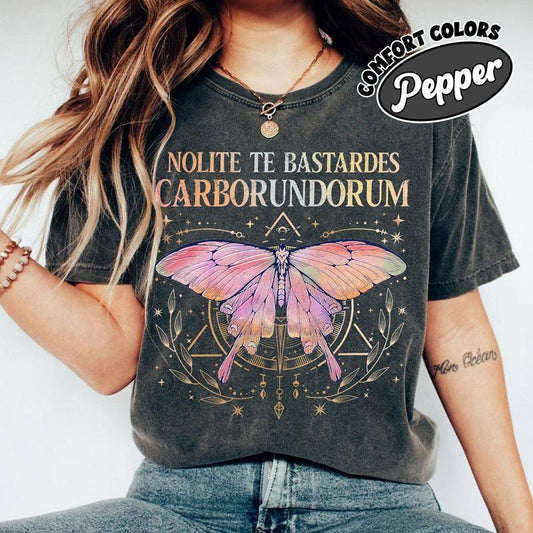 Comfort Colors Nolite Te Bastardes Carborundorum T-Shirt, Butterfly Feminist T-Shirt, Don't Let The Bastards Grind You Down, Gift for Women