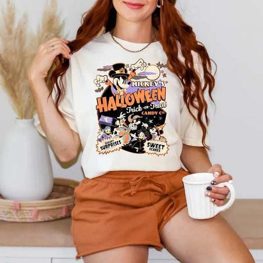 Comfort Colors Retro Dney Halloween Trick Or Treat Shirt, Vintage Halloween Shirt, Not So Scary Shirt
