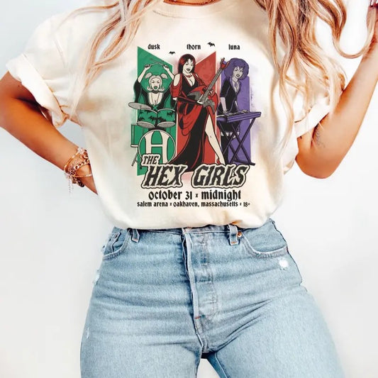 Comfort Colors Retro Hex Girls Unisex Cotton Graphic T-Shirt, Short Sleeve