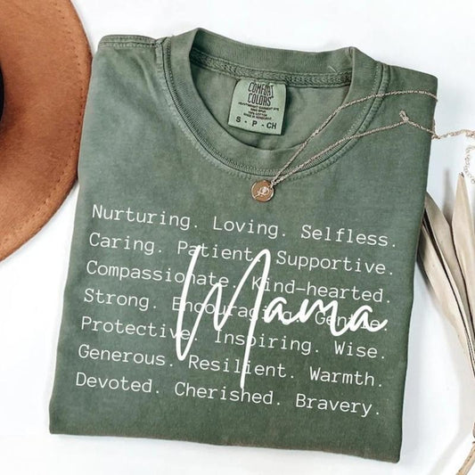 Comfort Colors Retro Mama Shirt, Mother's Day Gift From Daughter for Mom, Vintage Mama Tshirt For Birthday For Her Baby Shower Christmas
