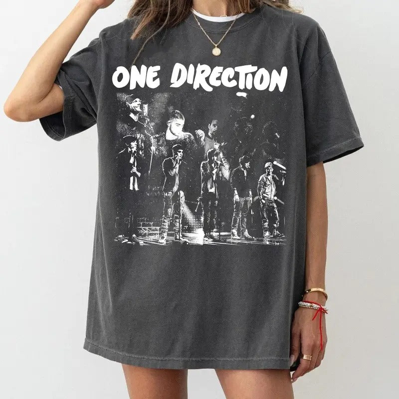 Comfort Colors Retro One Direction Band Shirt, One Direction Music Country Shirt, One Direction World Tour shirt Gift For Fan