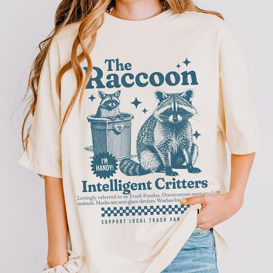 Comfort Colors Retro Raccoon Shirt, Vintage Style Trash Panda T Shirt, Rodent Shirt, Cute Raccoon Gifts, Funny Animal Lover T-Shirt
