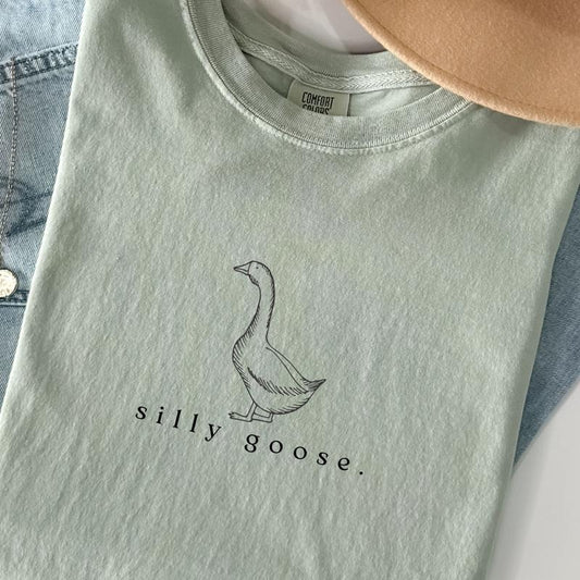 Comfort Colors Silly Goose Shirt, Silly Goose Vintage Farm Shirt, Cute Goose Shirt, Gifts for Farm