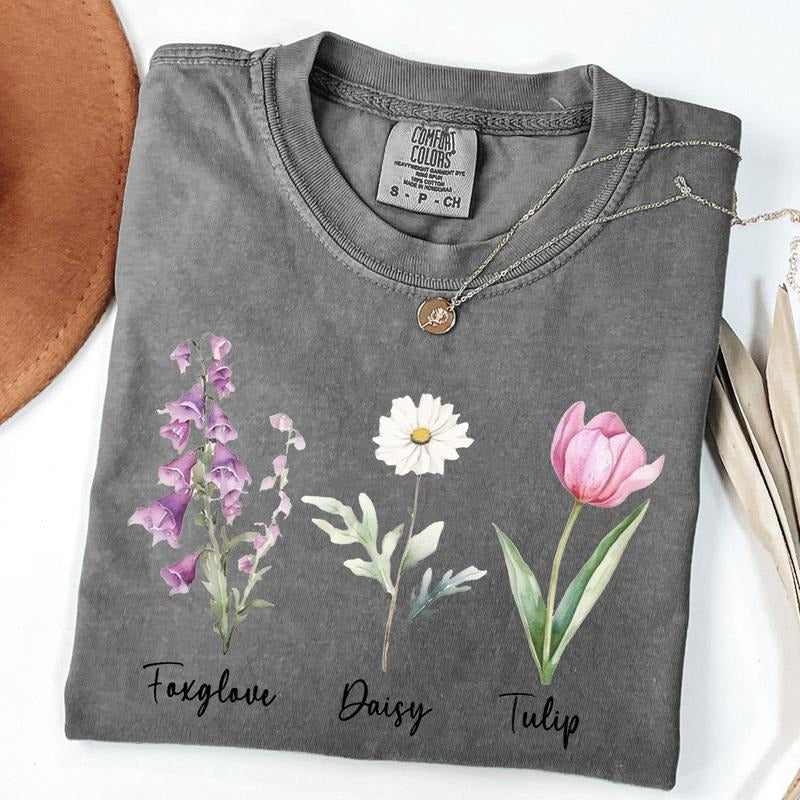 Comfort Colors Subtle FDT Shirt, Floral FDT Gift, Wildflowers T-Shirt, Daisy Shirt, Unisex T-Shirt