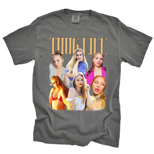 Comfort Colors Thug Life Custom Photo  Shirt
