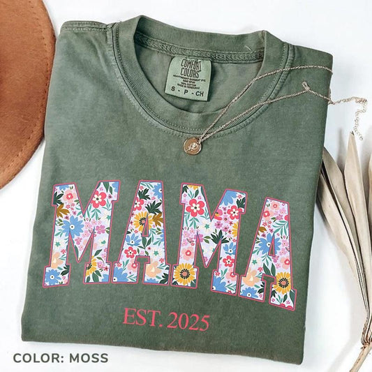 Comfort Colors Vintage Floral Mama T-shirt, Mama T-Shirt, Strong Woman TShirt, Gift For Mothers Day, Women's TShirt, Mama Tee, Graphic Tee