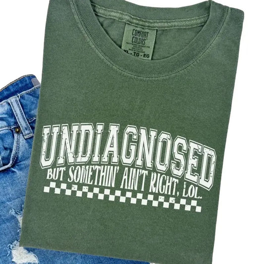 Comfort Colors Women's Undiagnosed Short Sleeve Cotton Casual Graphic T-Shirt - Women's Womenswear Top