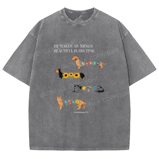 Consider How The Wild Flowers Grow Unixes Washed T-Shirt, Christian Jesus  t shirts, Vintage 90s Graphic Tee Gift Cotton Top Womenswear Bottomstyle{n002}3