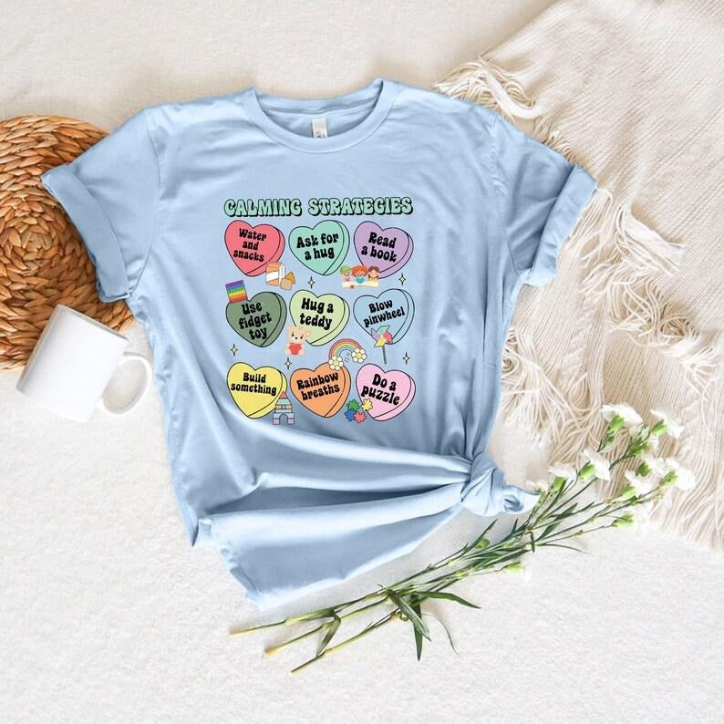 Conversation Hearts Shirt, Autism Calming Strategies Puzzle shirt, Autism Awareness Sweatshirt, Autism Mom Sweatshirt, Support Hoodie, T-shirt and sweater