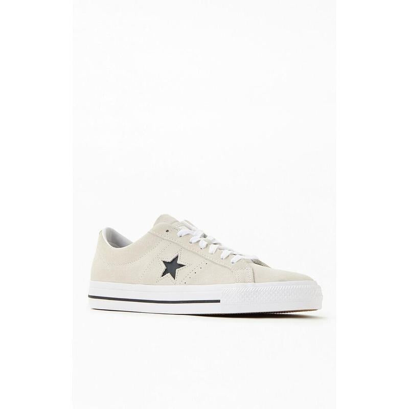 Converse Men's Off White One Star Pro Suede Shoes - Multicolor