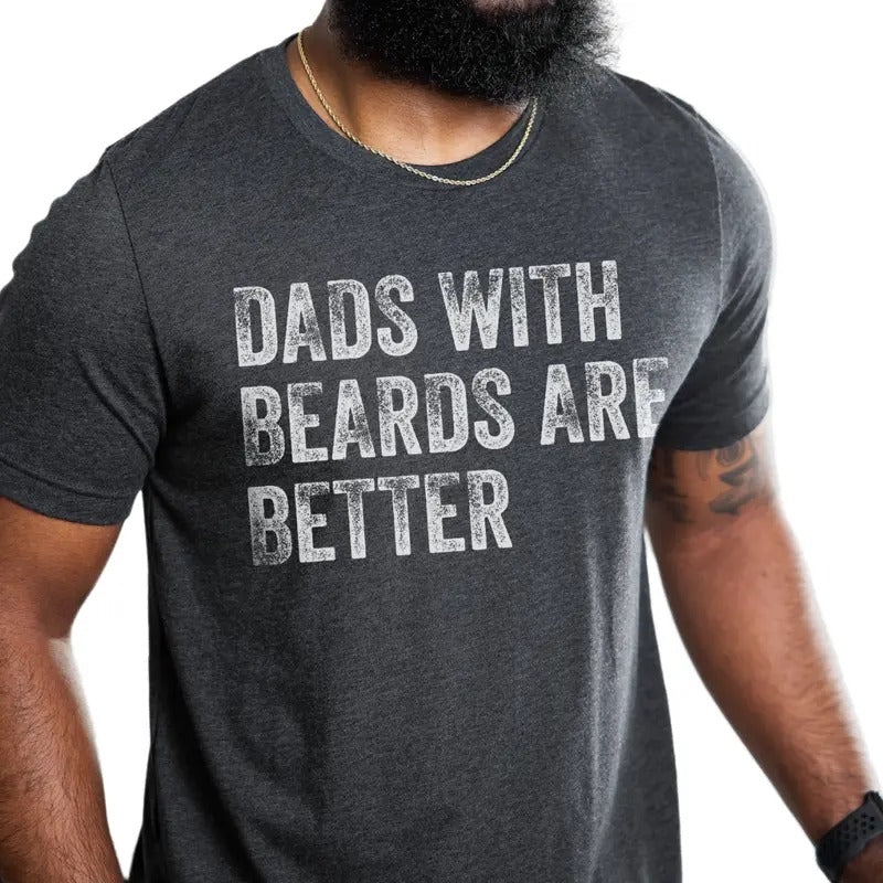 Coo Dad Shirt, Dads With Beards Are Better Shirt, Fathers Day Gift From Daughter Son, Funny Beard Dad Shirt, Classic Unisex T-Shirt, Gifts For Father Daddy, Short Sleeve Tee Shirt, Cool Gifts For Men