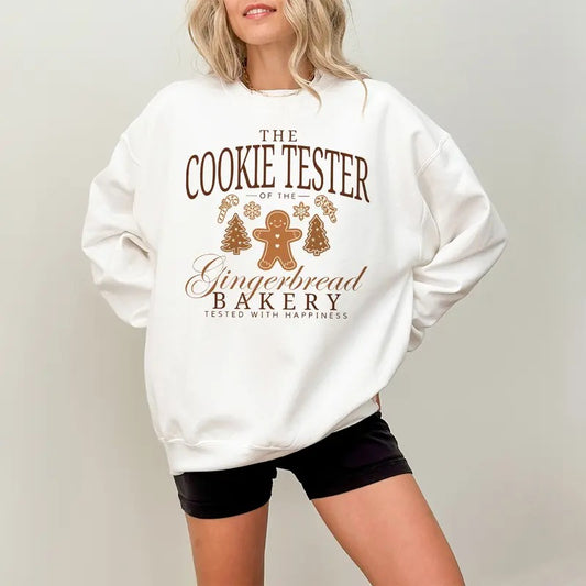 Cookie Baker Sweatshirt, Cookie Tester Sweater, Gingerbread Bakery, Gingerbread Shirt, Couple Christmas Sweatshirt, Trendy Christmas Sweater