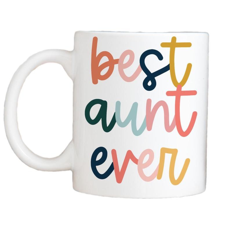 Cool Aunt Mug, Auntie Gift, New Aunt Coffee Mug, Aunt Ever Mug, Auntie Mug, Aunt Gift, Auntie Rainbow Mug, Gift For Auntie Mug, 11 15oz Ceramic Cup