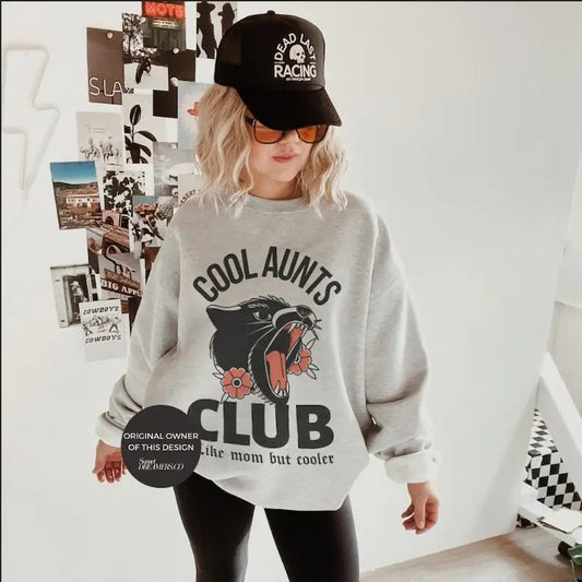 Cool Aunts Club Aunt Sweatshirt Cool Aunt Sweatshirt Cool Aunts Club Promoted To Aunt Cool Aunt Shirt Aunt Sweater Future Aunt Gifts