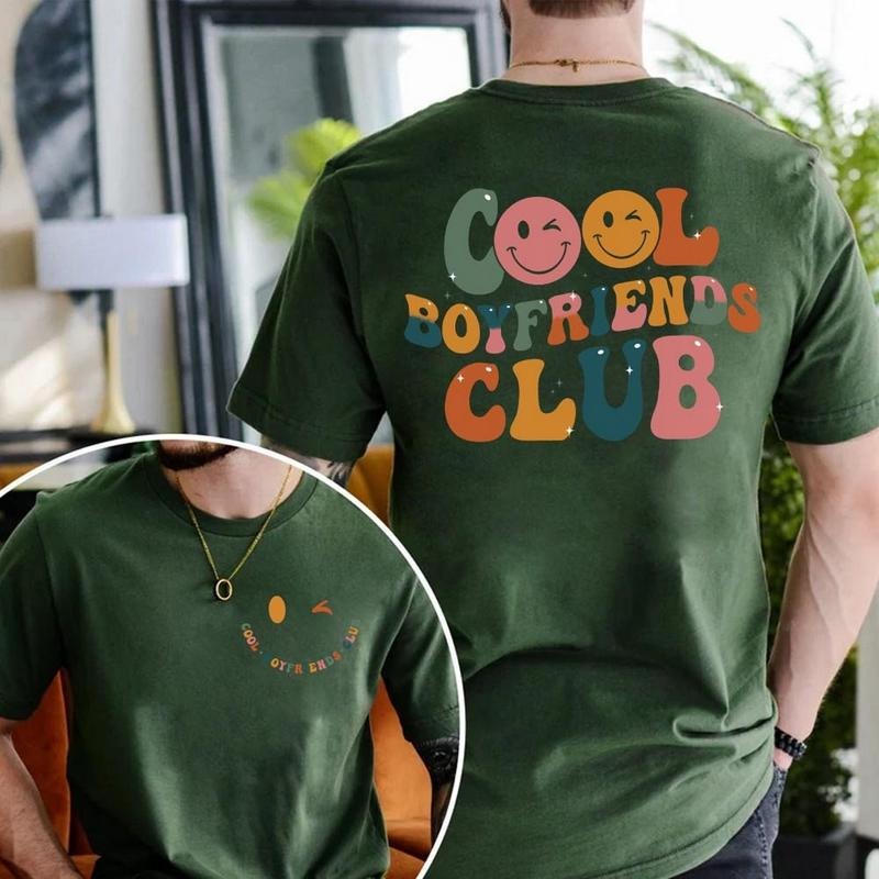 Cool Boyfriends Club T-Shirt, Gift For Boyfriend, Valentine's Day Tee Shirt, Valentine Gift, Boyfriend Shirt, Gift For Him, Gift For Lover