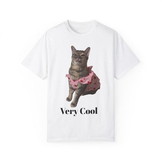 Cool Cat Unisex T-Shirt, Fun Gift for Cat Lovers, Casual Wear, Pet Enthusiast, Unique T-Shirt, Summer Style Cotton Comfort Fabric
