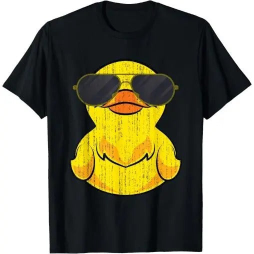 Cool Duckie Sunglasses Duckling Funny Ducky Rubber Duck T-Shirt Made in USA