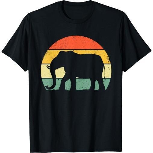 Cool Elephant Art For Men Vintage Elephant Lovers T-Shirt Made in USA