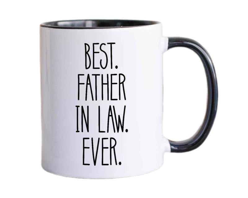 Cool Father In Law Ever Mug, Fathers Day Gift, Fathers Day Mug, Happy Fathers Day, Novelty Coffee Mug, Gifts For Father Of The Groom, 11 15oz Ceramic Cup, Gifts Ideas For Men, Gifts For Birthday