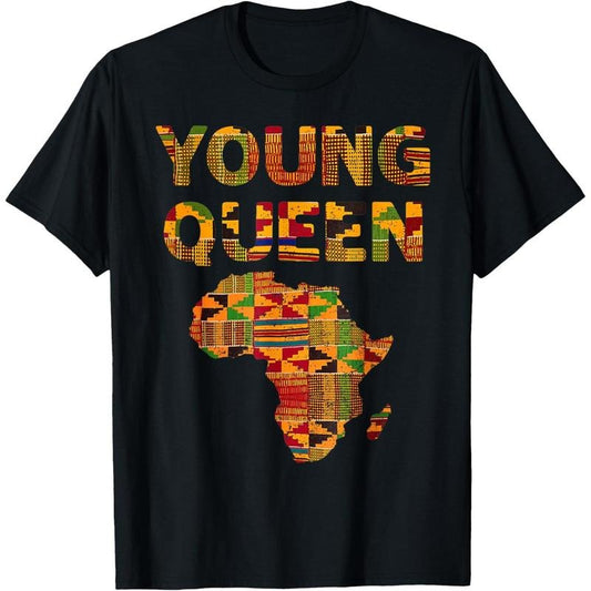Cool Kente Cloth Art men African Print African Queen T-Shirt
