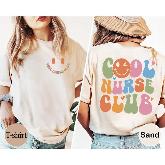 Cool Nurse Club T-shirt, Cool Nurse Shirt, Gift for Nurse, Registered Nurse, RN Tee, Nurse Graduation, Nurse Week Casual Cotton