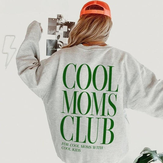 Cool moms club retro graphic sweatshirt for women, presents for mom, expecting mom gif