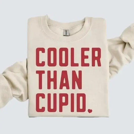 Cooler Than Cupid Valentines Shirt, Valentine Sweatshirt, Retro Valentines Shirt, Kid Valentines Day Gift , Boy Valentines GiftCooler Than Cupid Valentines Shirt