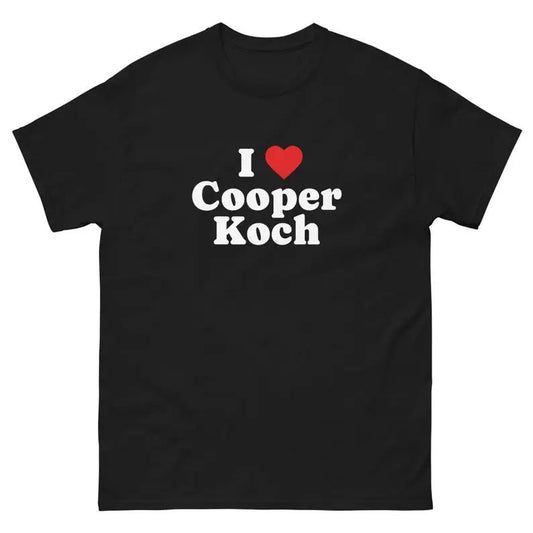 Cooper Koch Shirt Gift Present, Gift For Him, Gift For Her, I love T-Shirt, I heart shirt, Love Shirt, Unisex Shirt Casual Classic