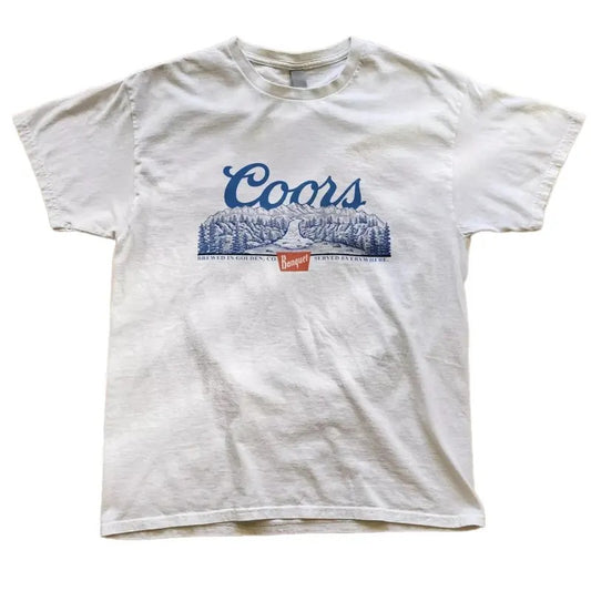 Coors Banquet Blue Mountains T-Shirt, Funny Cute Shirt, Streetwear Tshirt Graphic Tee Tops Underwear Crewneck Menswear  Tshirt Streetwear