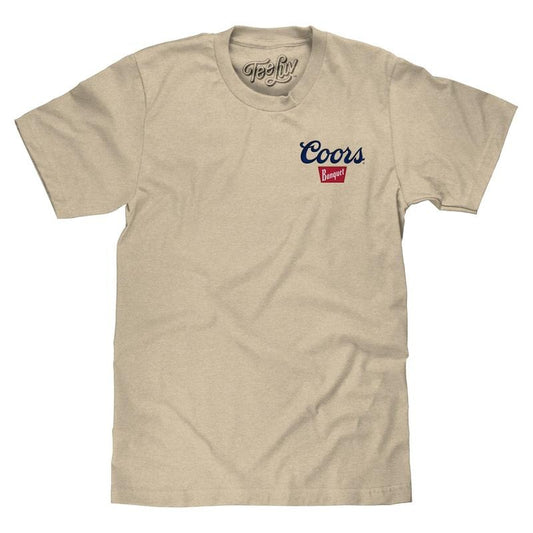 Coors Banquet Embroidered Left Chest Logo T-Shirt - Sand
