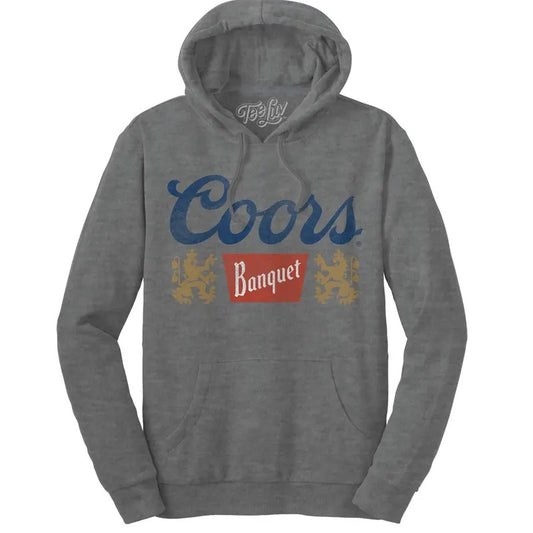 Coors Banquet Logo Hooded Sweatshirt - Oxford Gray
