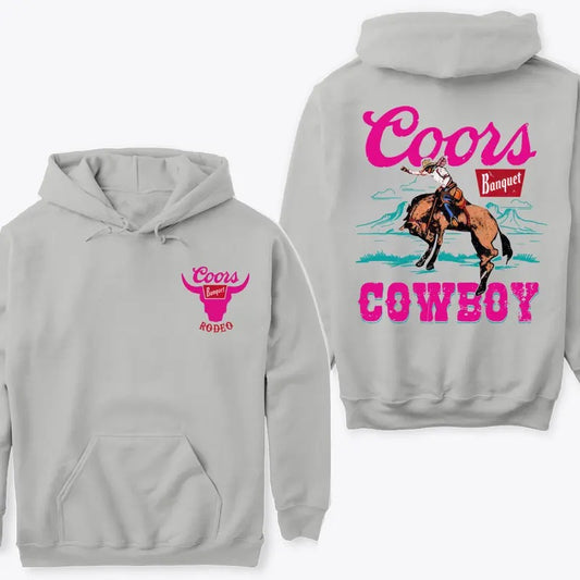Coors Banquet Rodeo Horns Hoodie Sweatshirt TShirt, Colorful Options, Size Options For All