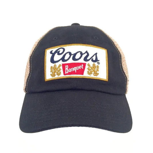 Coors Banquet Trucker Style Hat - Black and Brown