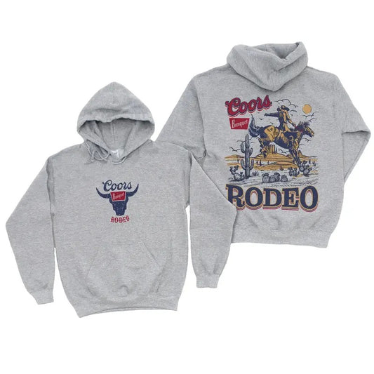 Coors Cowboy Vintage Hoodie, Coors Rodeo T-shirt, Western Sweatshirt, Retro Country Sweater Comfy Polyester Casual Classic